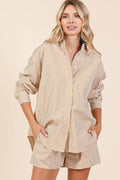 Mittoshop Striped Shirt and Shorts Set