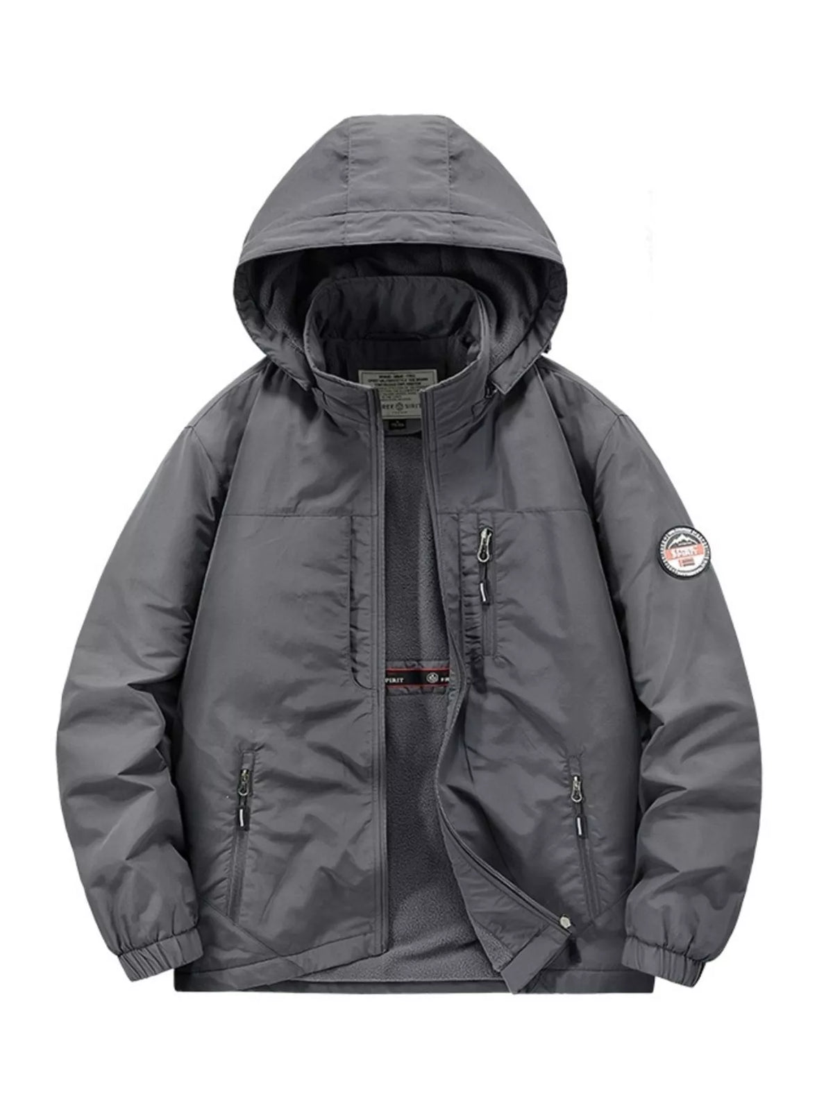 Men's Plus Size Lightweight Zip Up Hooded Jacket
