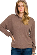 Ribbed Long Sleeve Hoodie