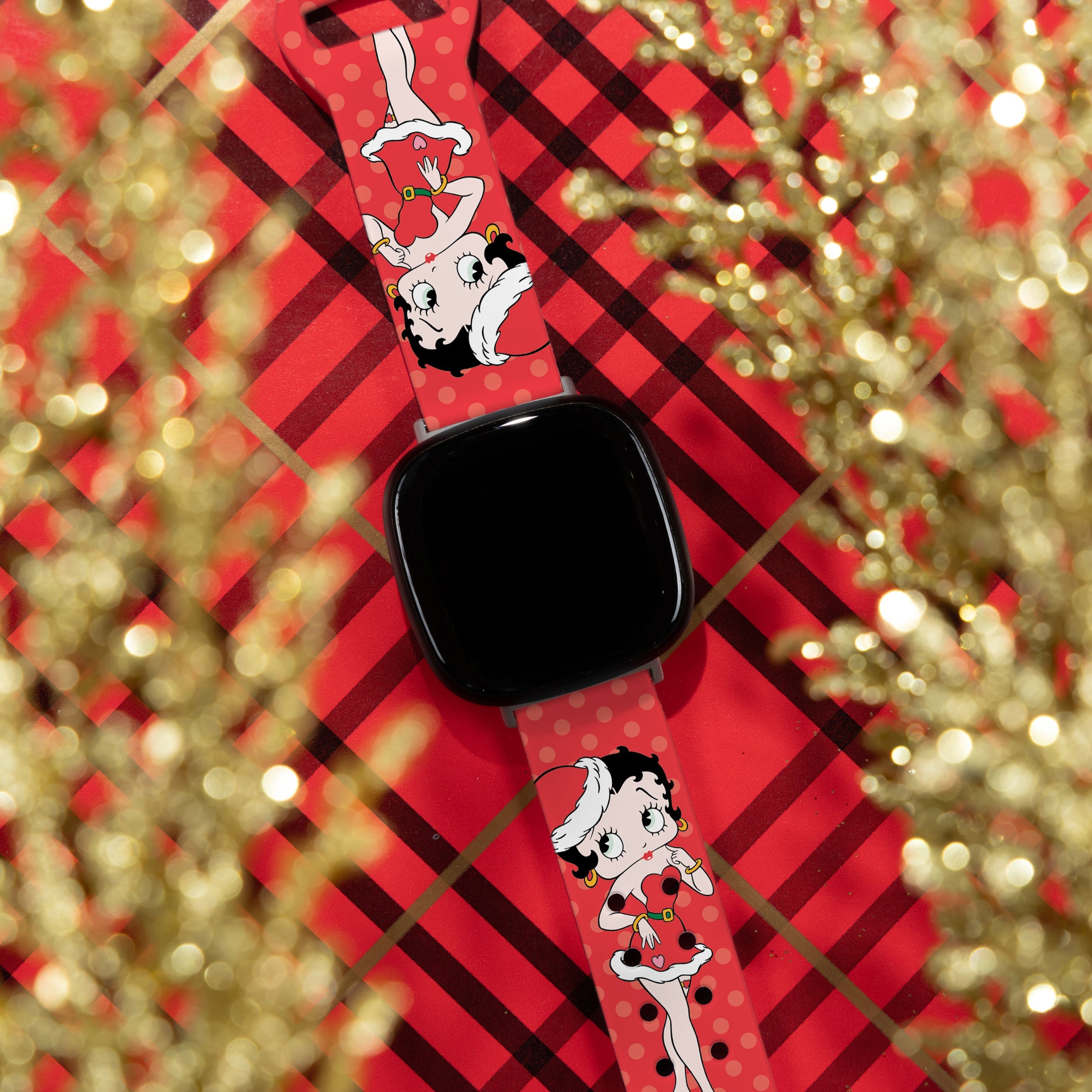 Betty Boop Christmas HD Fitbit Versa 3 and Sense 1 Watch Band