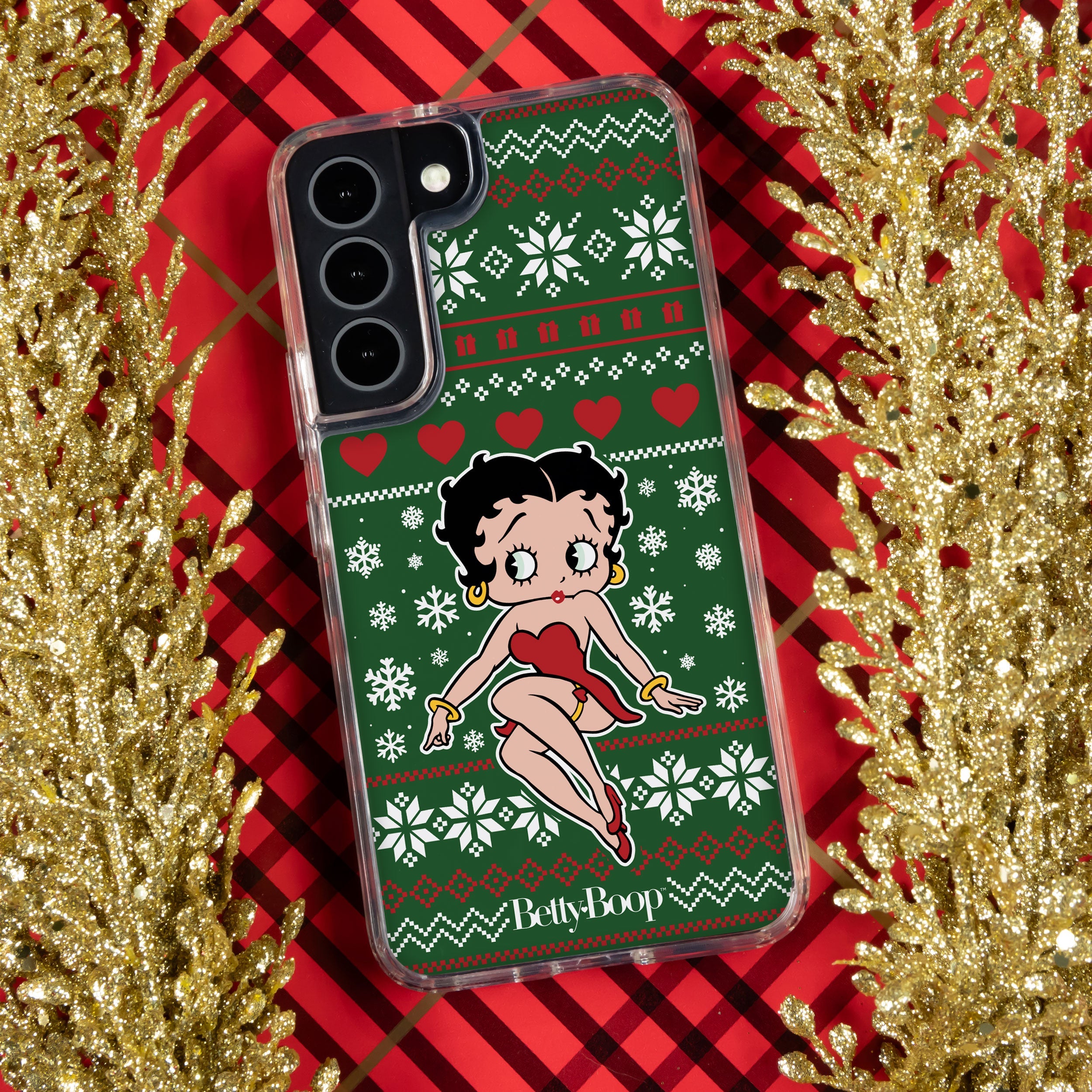Betty Boop Happy Holidays HD Samsung Galaxy S22 Phone Case