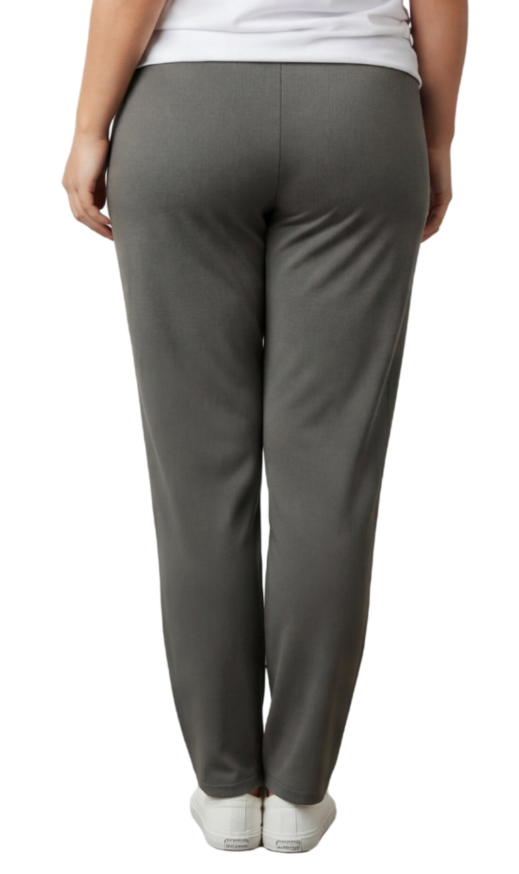 Women's High-Waisted Premium Cotton Stretch Plus Size Leggings — Dressy Black