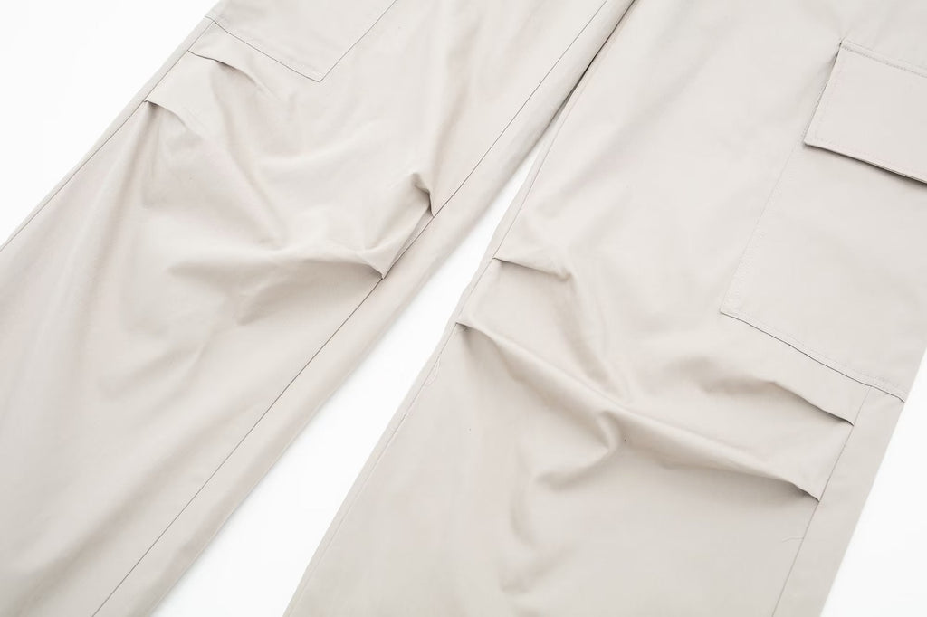 Women Multi Pocket Cargo Pants Brand Loose Street Straight Drag Casual Jumpsuits