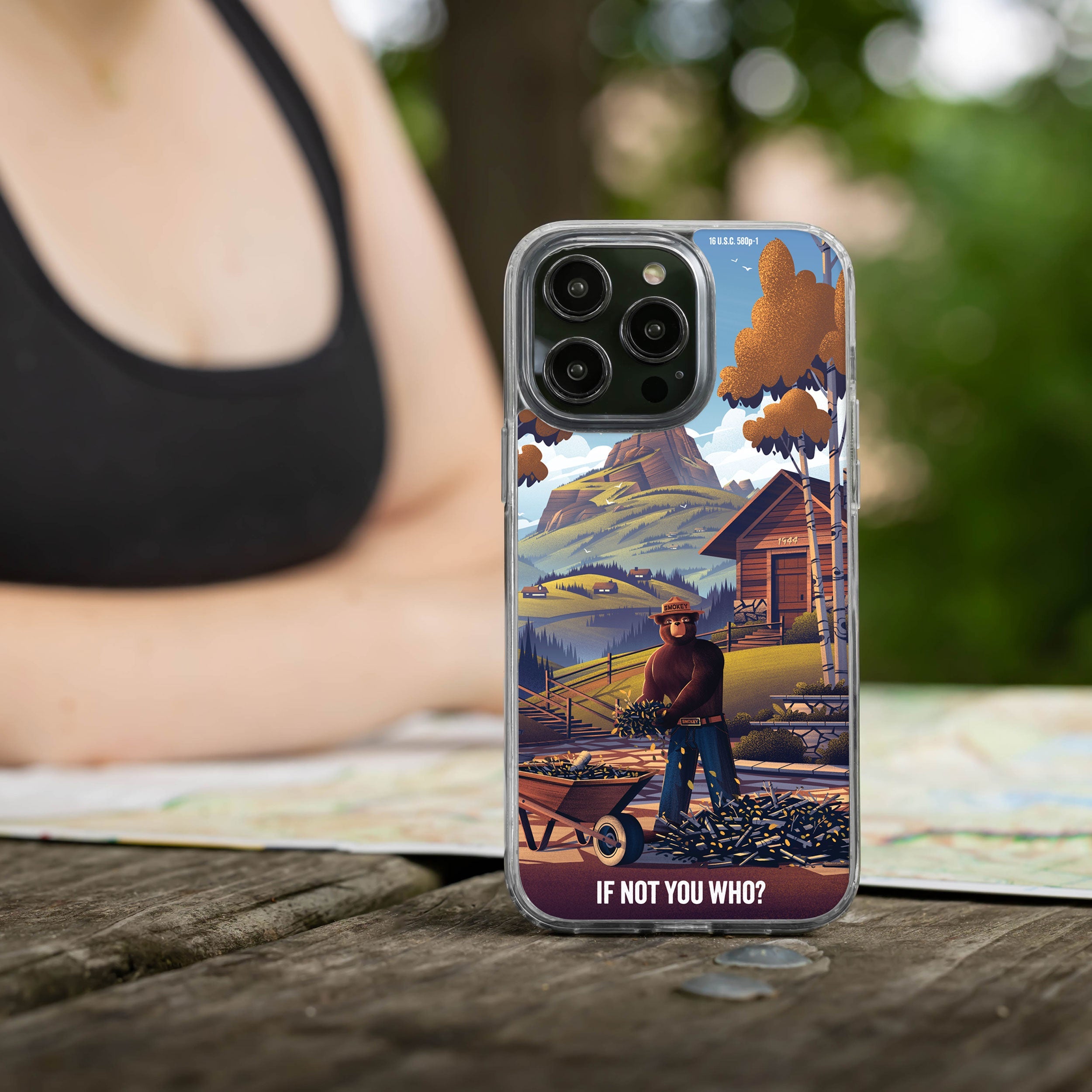 Smokey Bear Classic HD Apple iPhone 15 Series Mag-Safe Phone Case