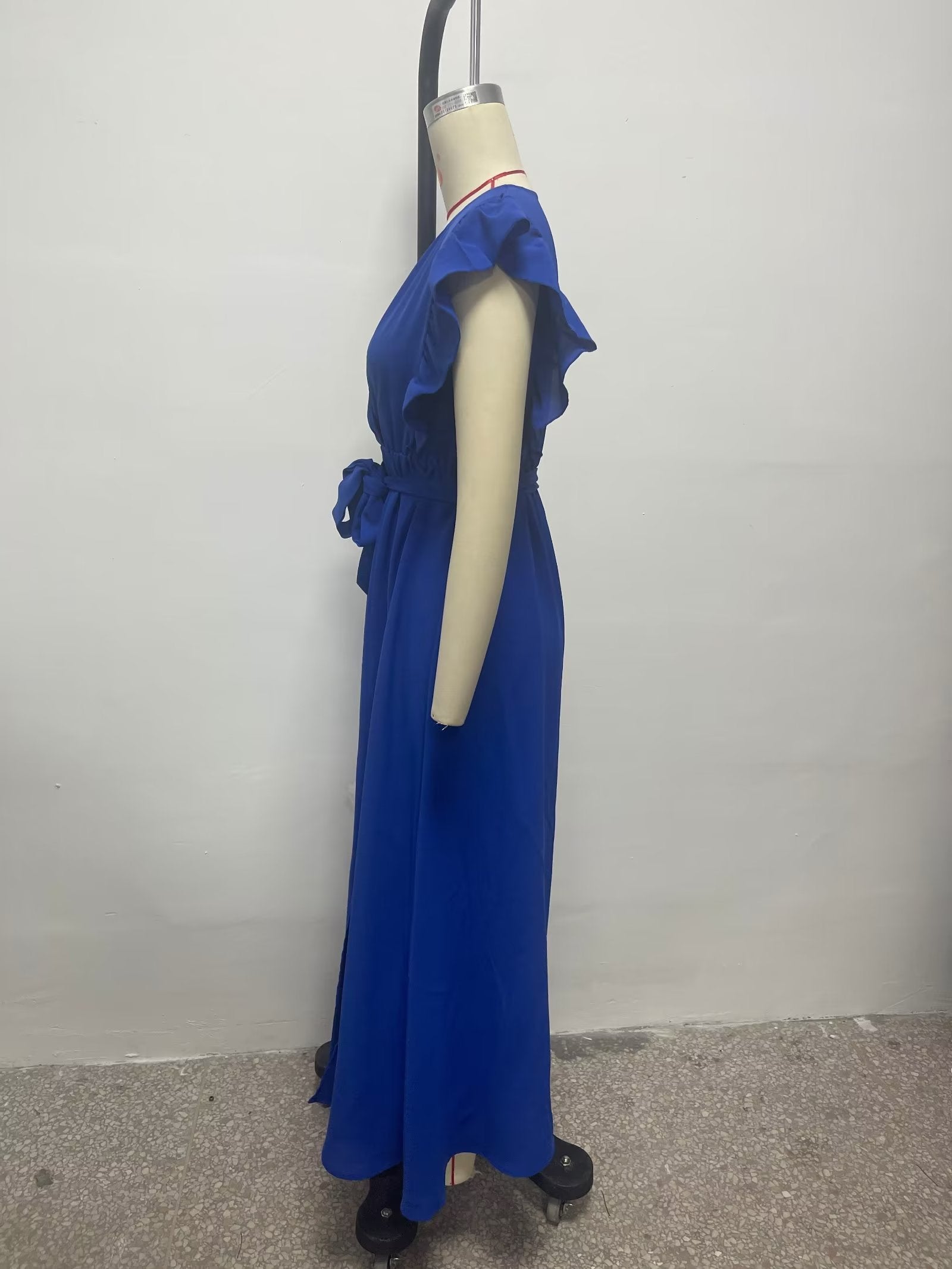 Summer Women Clothing French Sexy Backless V neck Sleeveless Waist Slimming Dress