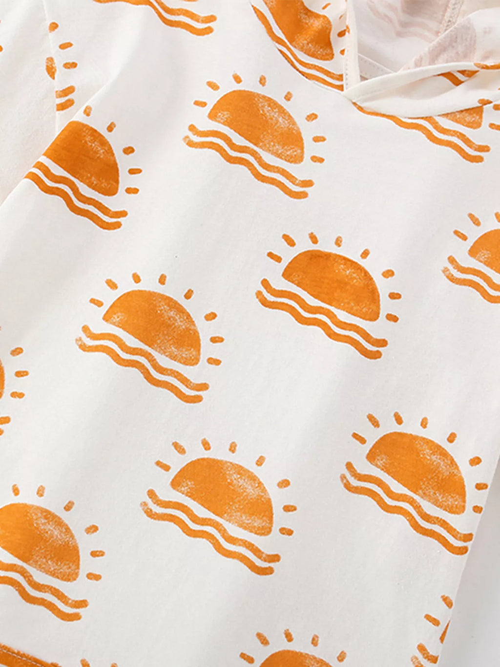Children's Sun Print Hoodie & Shorts Set