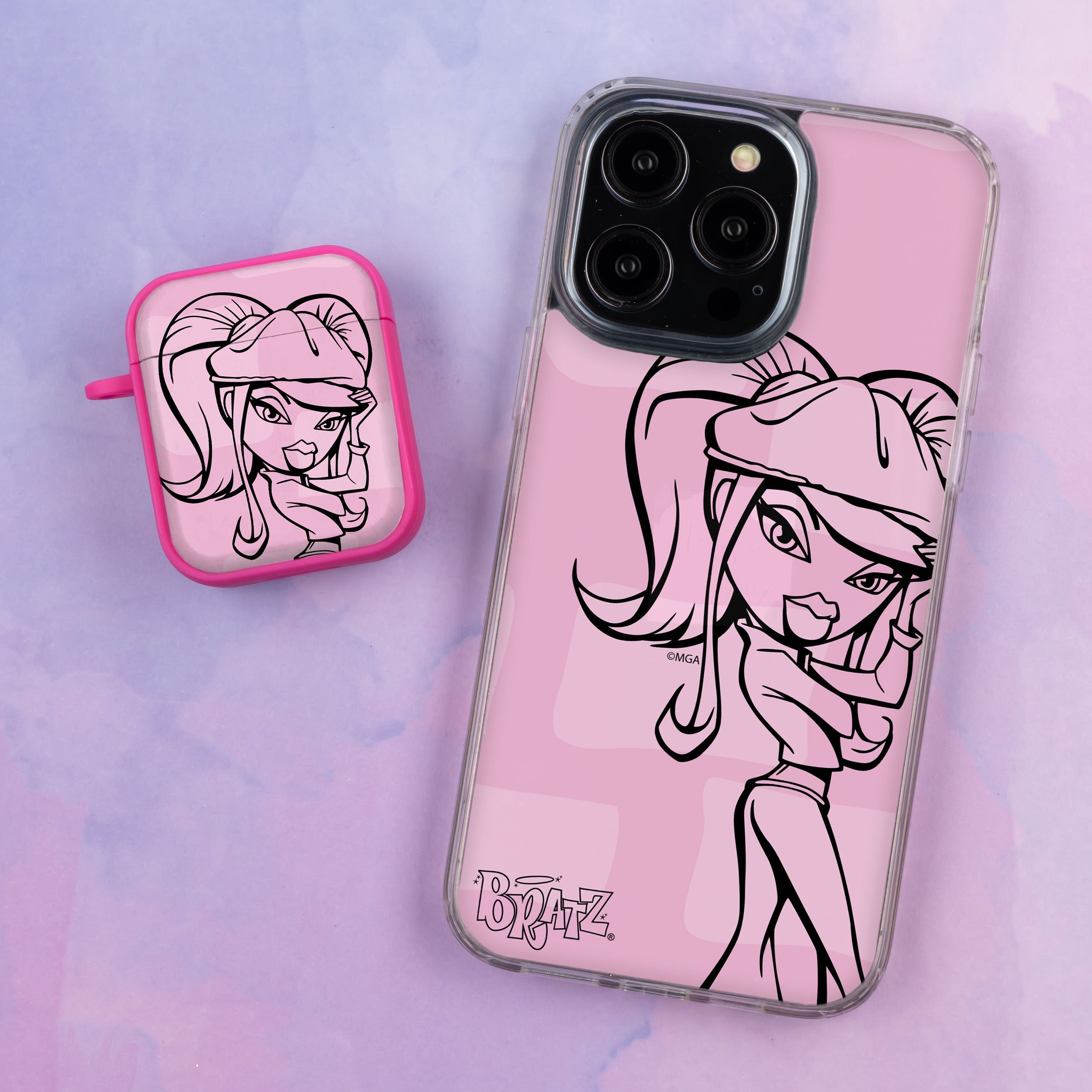 Bratz® Passion For Fashion HD Apple iPhone 14 Mag-Safe Phone Case and AirPods Gen 1 & 2 Combo Package