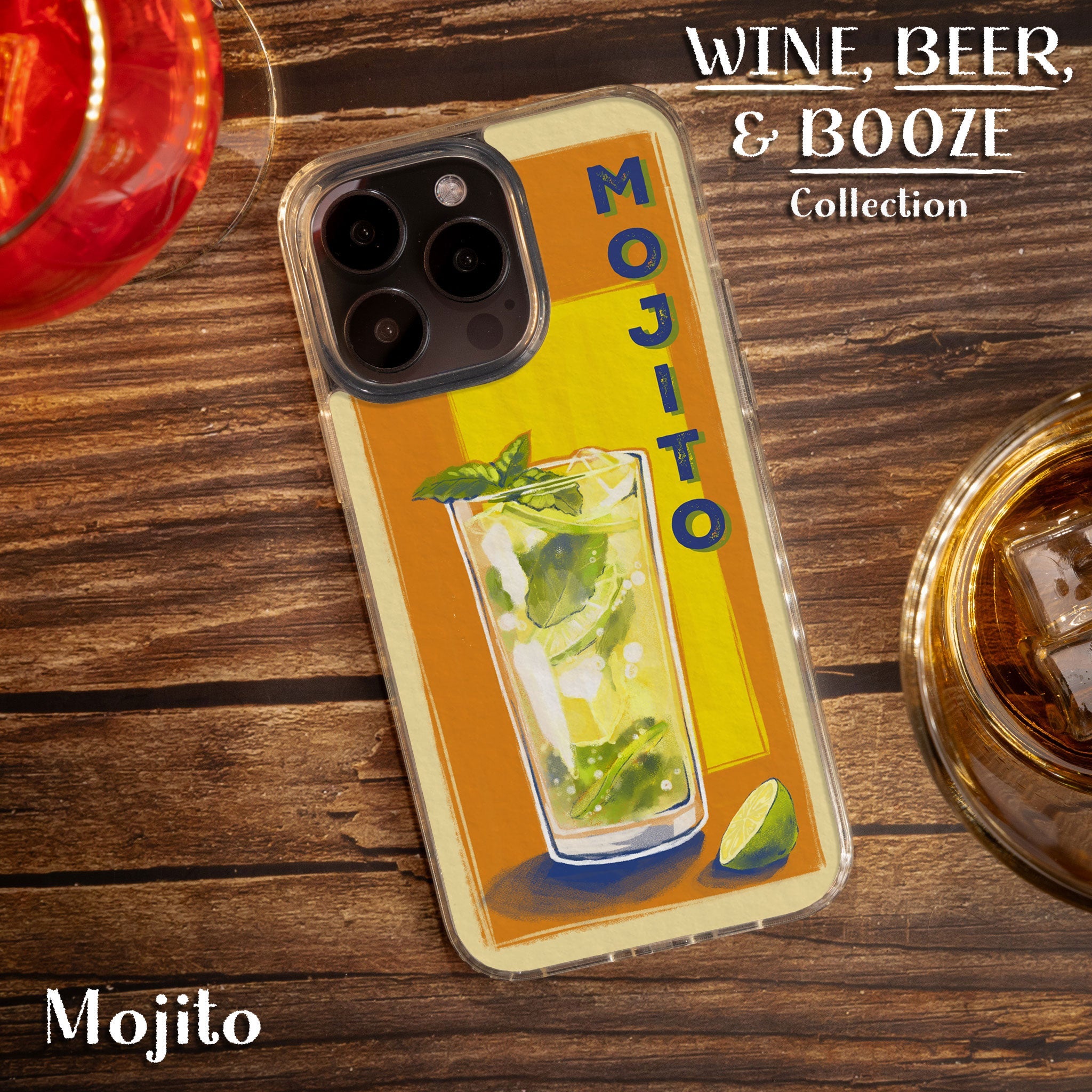 Wine, Beer, & Booze HD Apple iPhone 14 Series Mag-Safe Phone Case