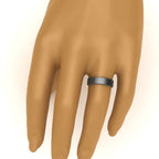 Comfort Fit Flat 4 mm Mens Wedding Band