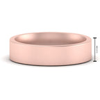 Comfort Fit Flat 4 mm Mens Wedding Band