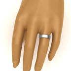 Comfort Fit Flat 4 mm Mens Wedding Band