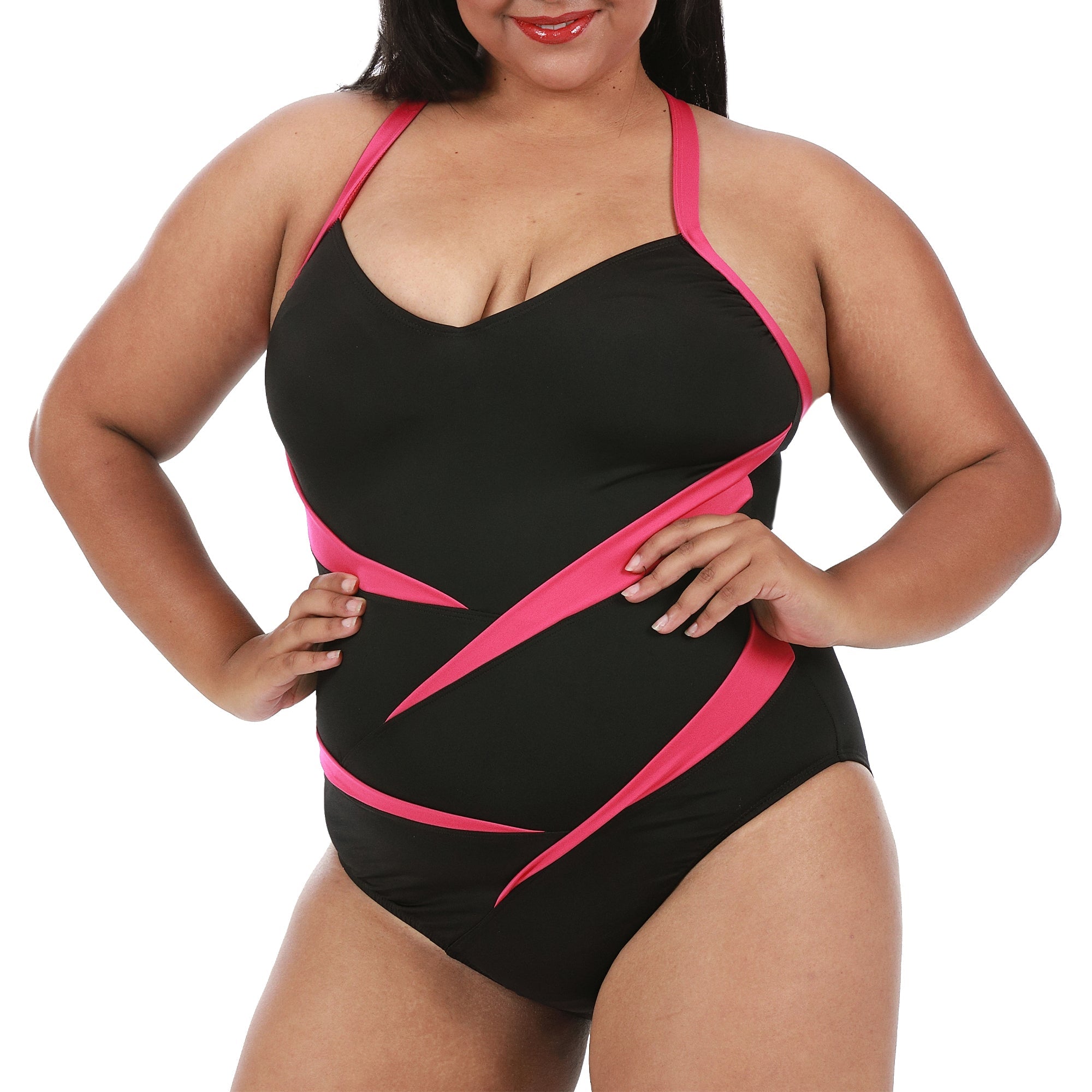 InstantFigure Two-Tone One Piece Swimsuit 13306P