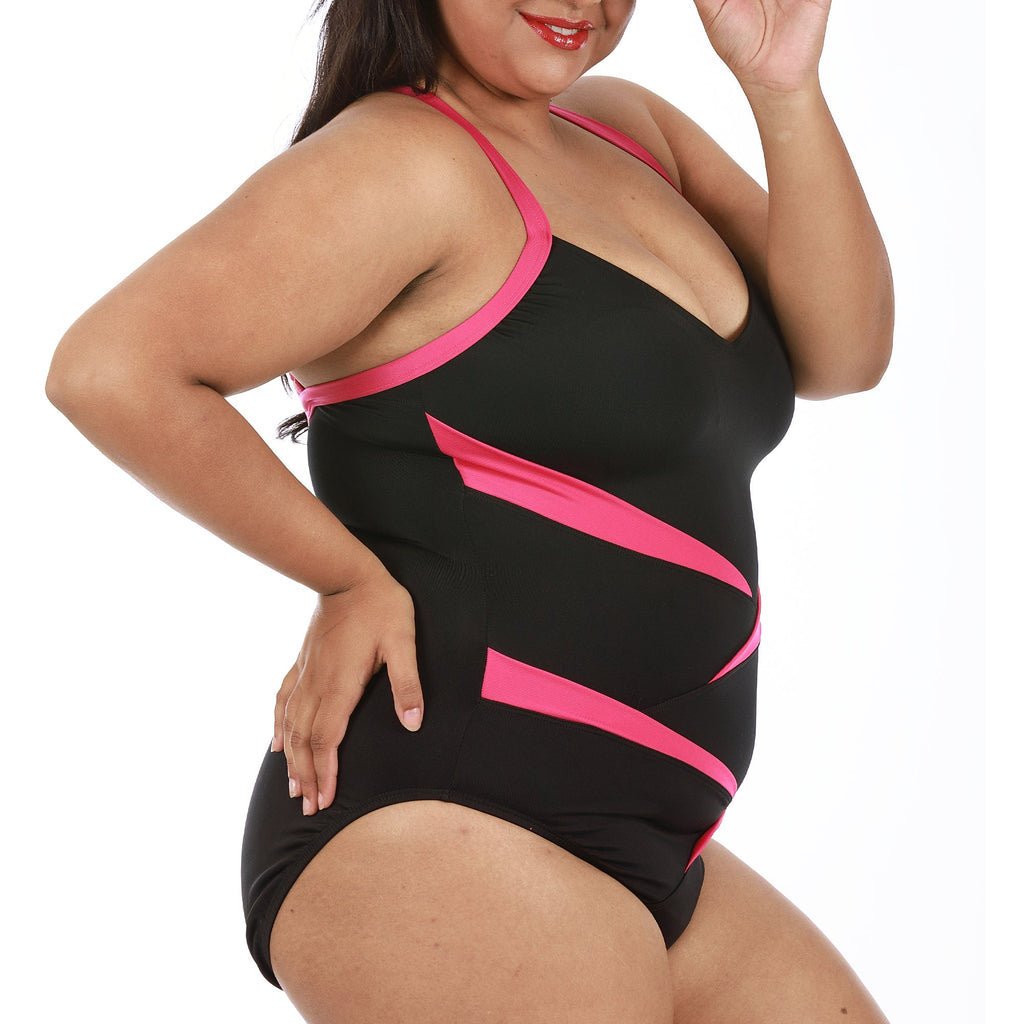 InstantFigure Two-Tone One Piece Swimsuit 13306P
