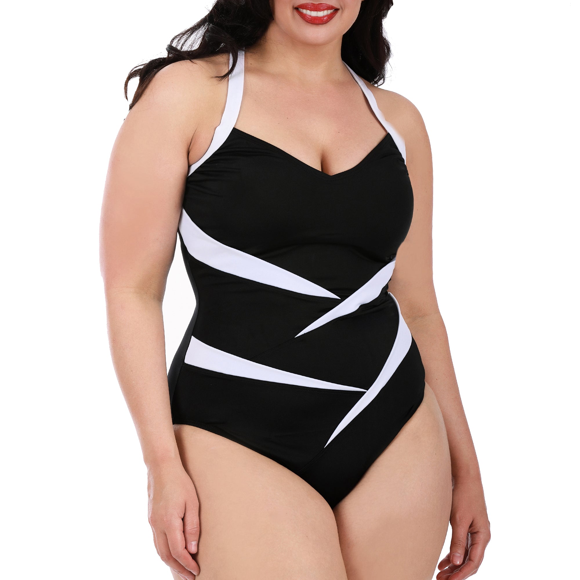 InstantFigure Two-Tone One Piece Swimsuit 13306P