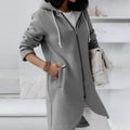 Street Zip Hooded Velvet-Lined Sweatshirt Women | Cozy Streetwear