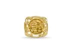 Fancy Ladies Solid White/Yellow/Rose Gold Handmade Coin Ring , Chinese Panda Bear Coin ,