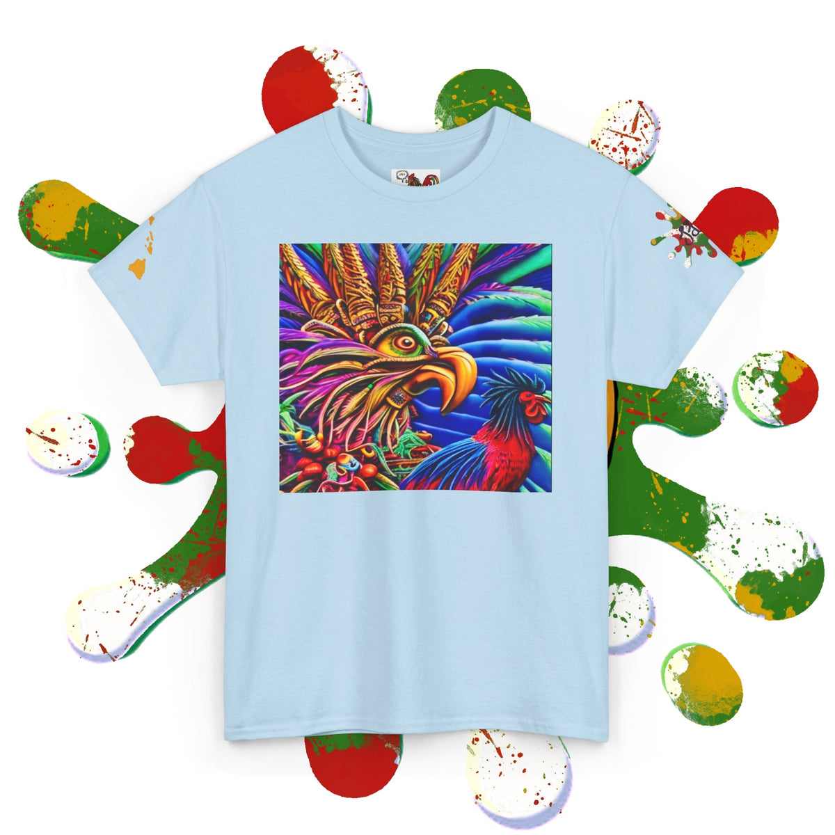 Rasta Rooster Tee - Ancient Maya Edition