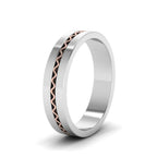 Mens Wave Comfort Fit Wedding Ring