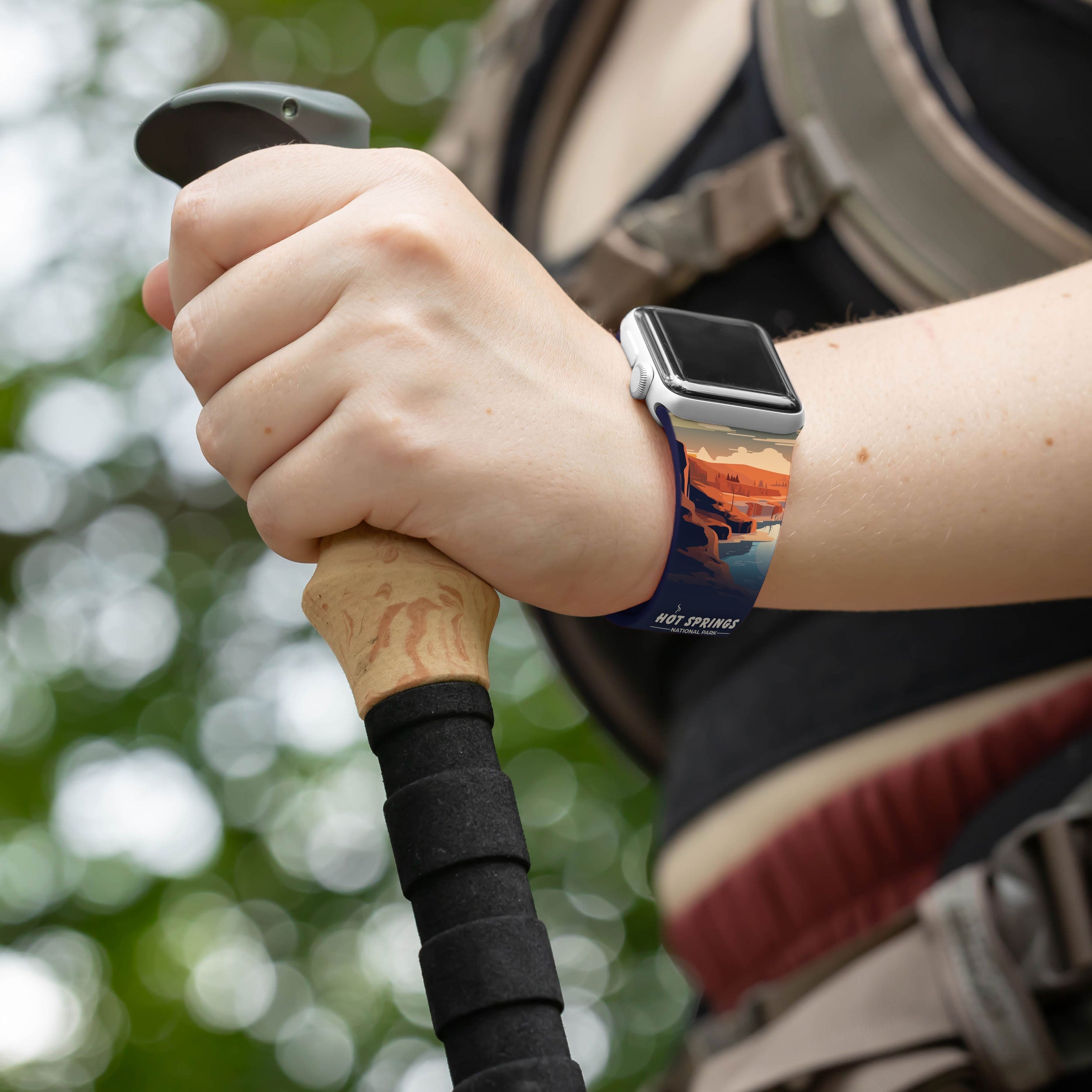 National Parks Hot Springs HD Apple Watch Band