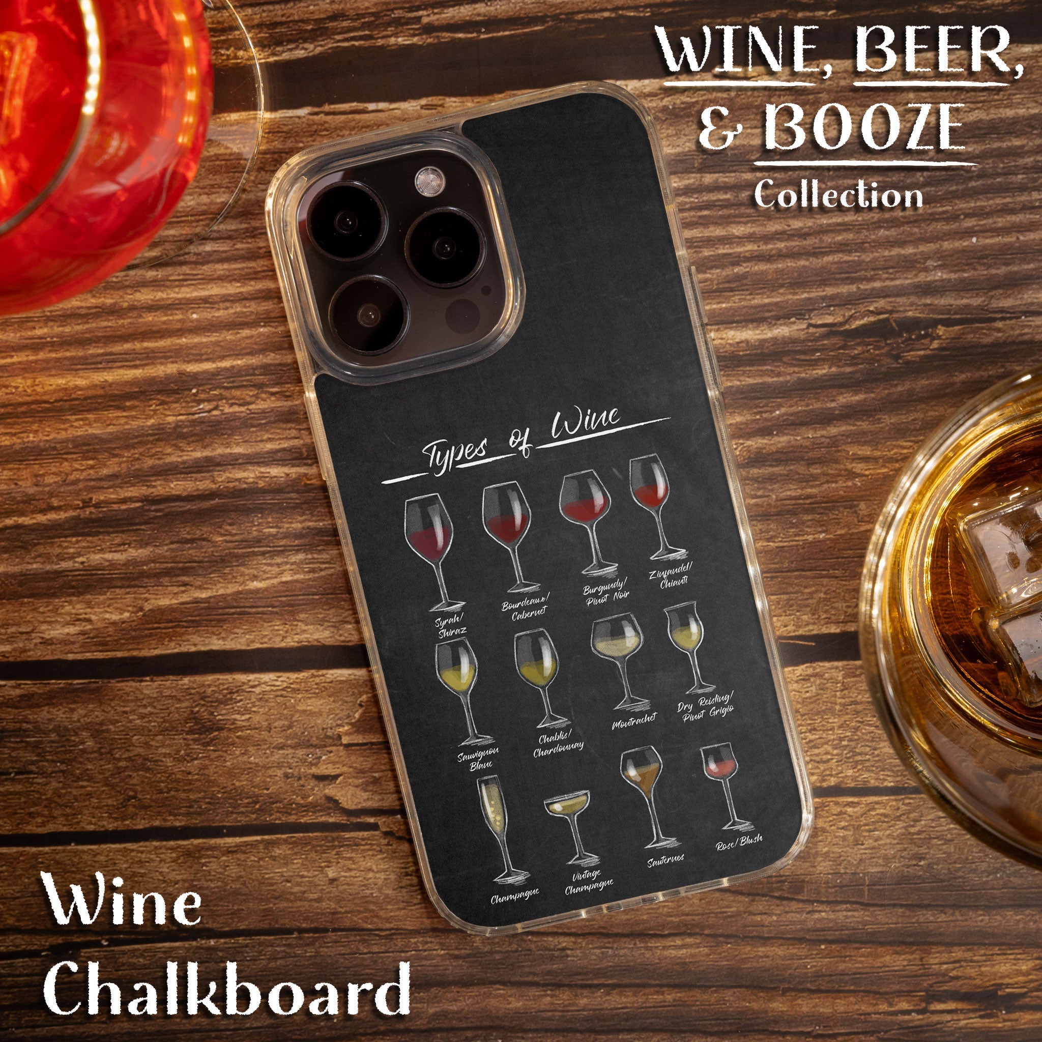 Wine, Beer, & Booze HD Apple iPhone 13 Series Mag-Safe Phone Case