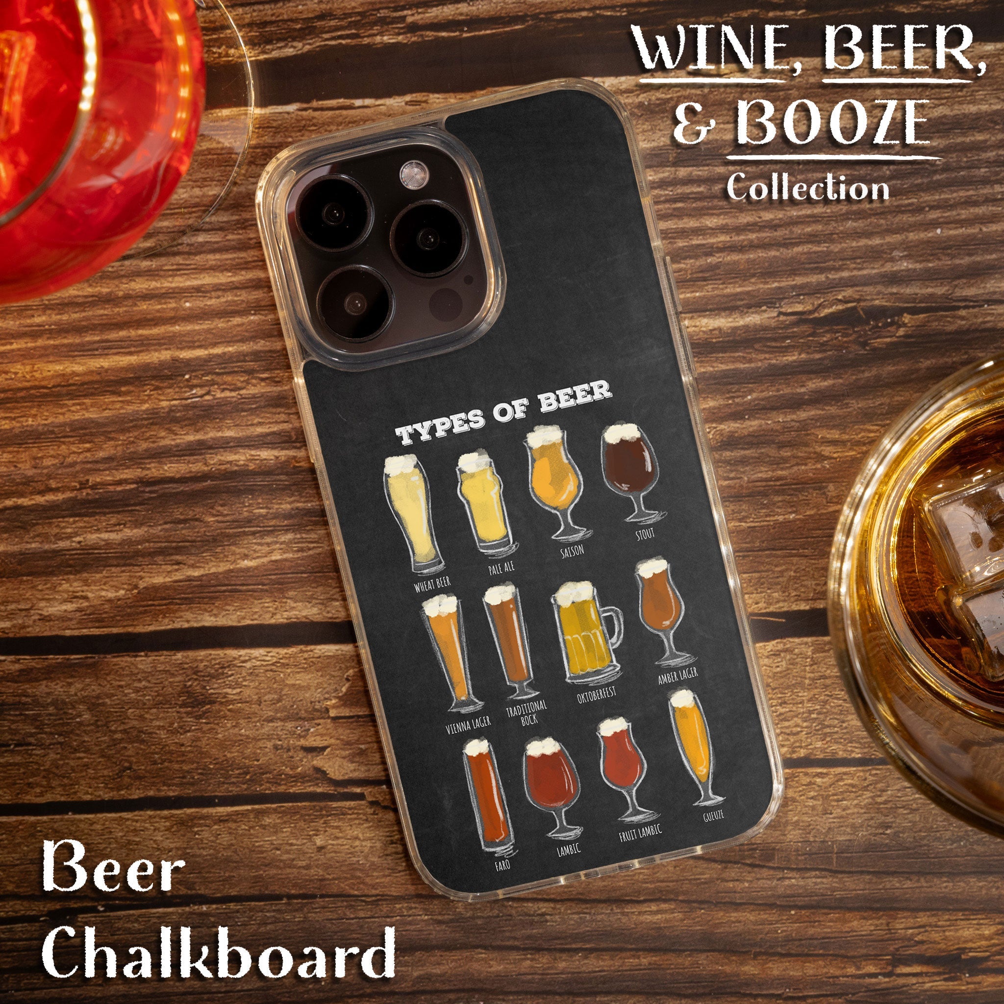 Wine, Beer, & Booze HD Apple iPhone 13 Series Mag-Safe Phone Case