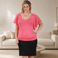 InstantFigure Curvy Plus Size Short Pencil Skirt 168024C