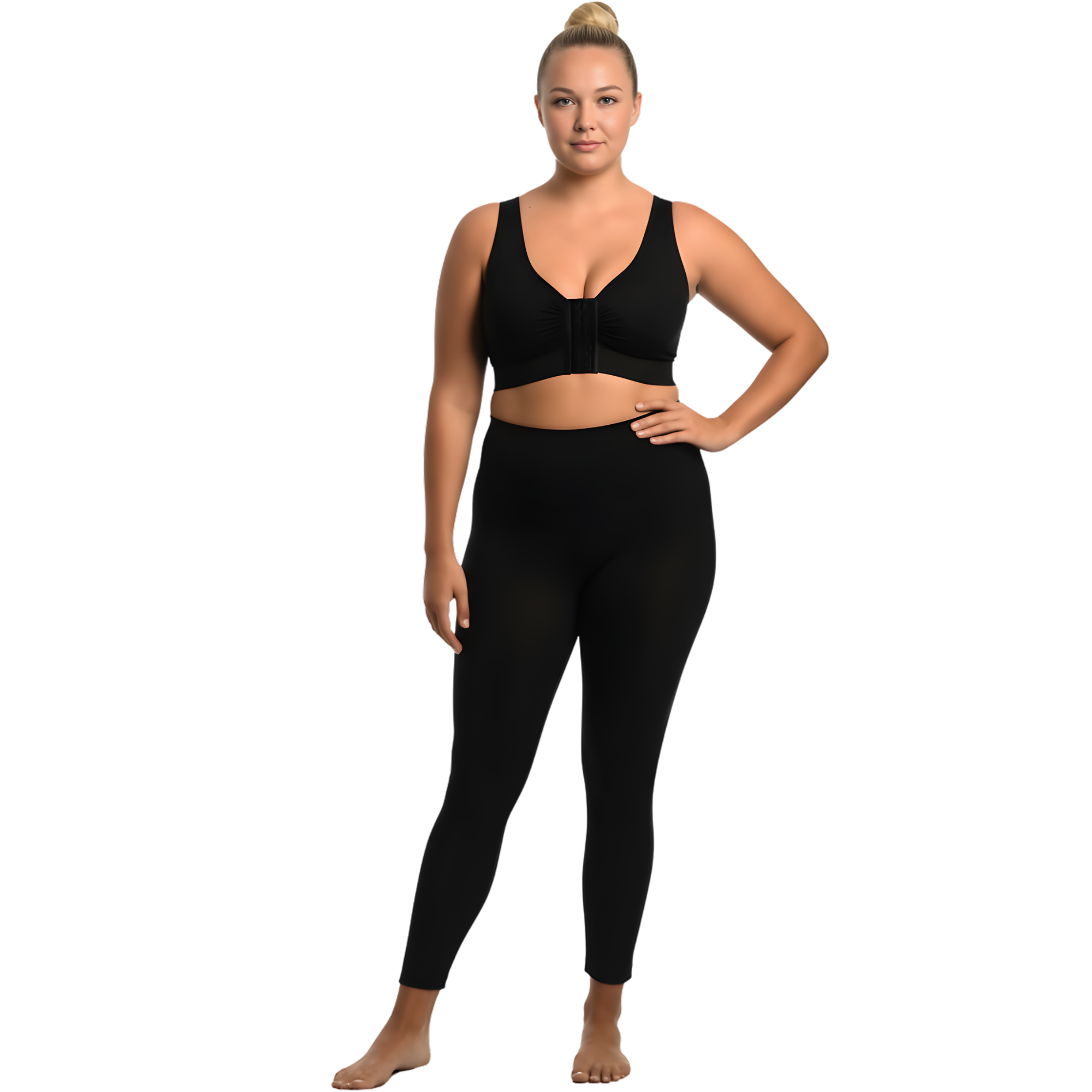 InstantFigure Curvy Plus Size Hi-Waist Stretch Leggings 168PL028C