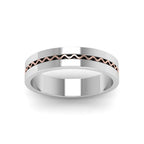 Mens Wave Comfort Fit Wedding Ring