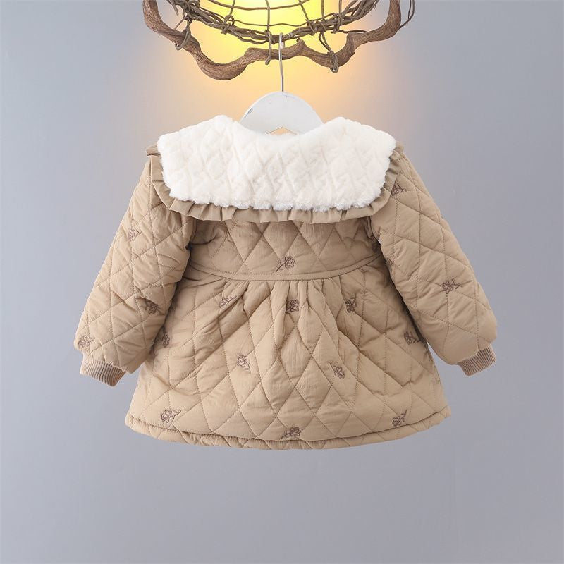 New Stylish Cotton-padded Coat For Baby Girls Childrens Quilted Winter Wear