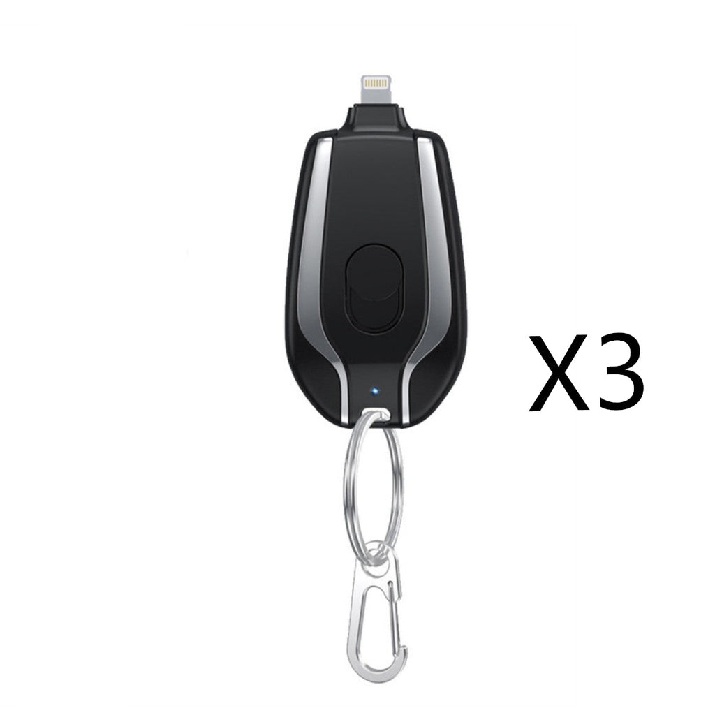 Mini Keychain Power Bank, 1500mAh Emergency Charger