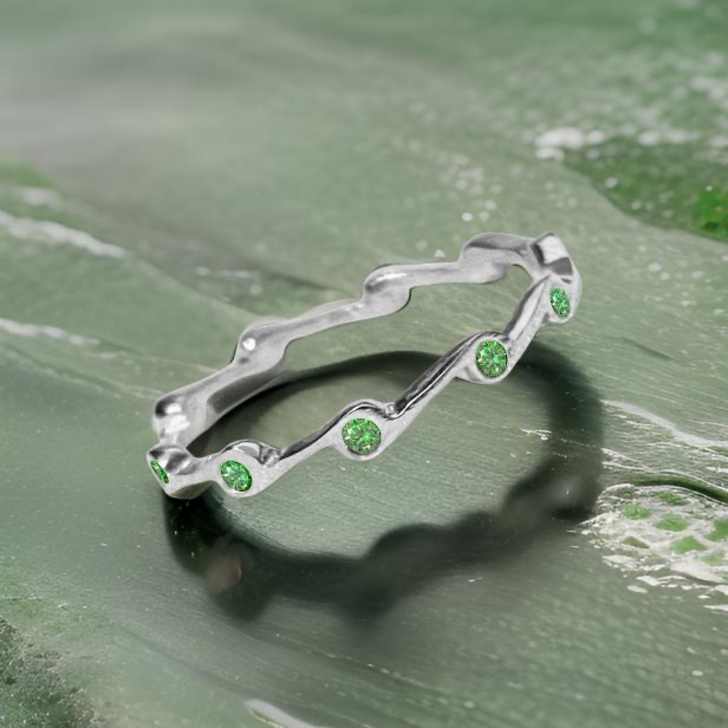Peridot Birthstone Stacker Ring