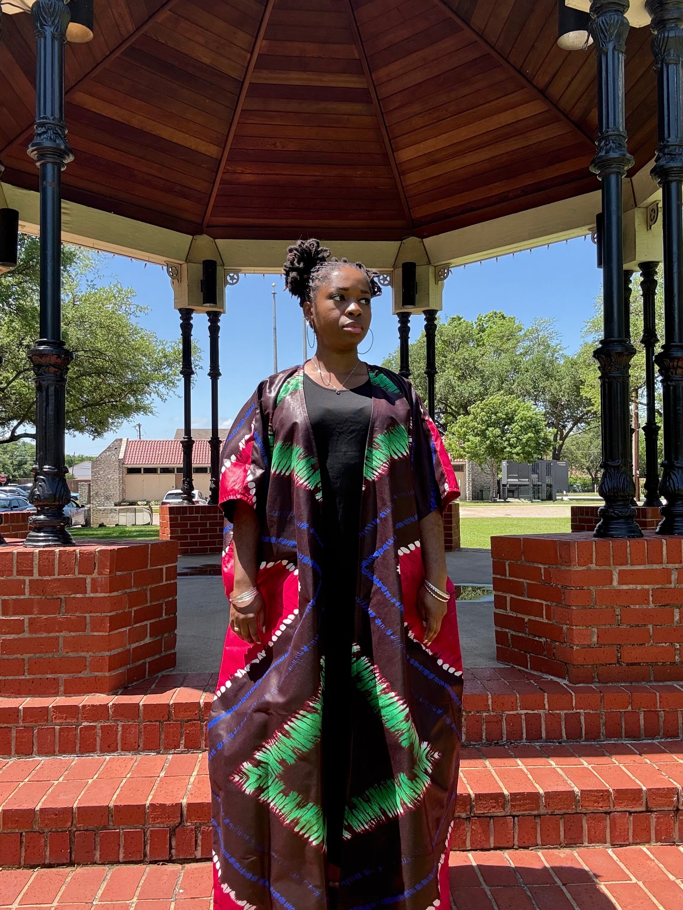 Bold African Print Custom Kimono Duster - Summer Outerwear/ Robe for Women