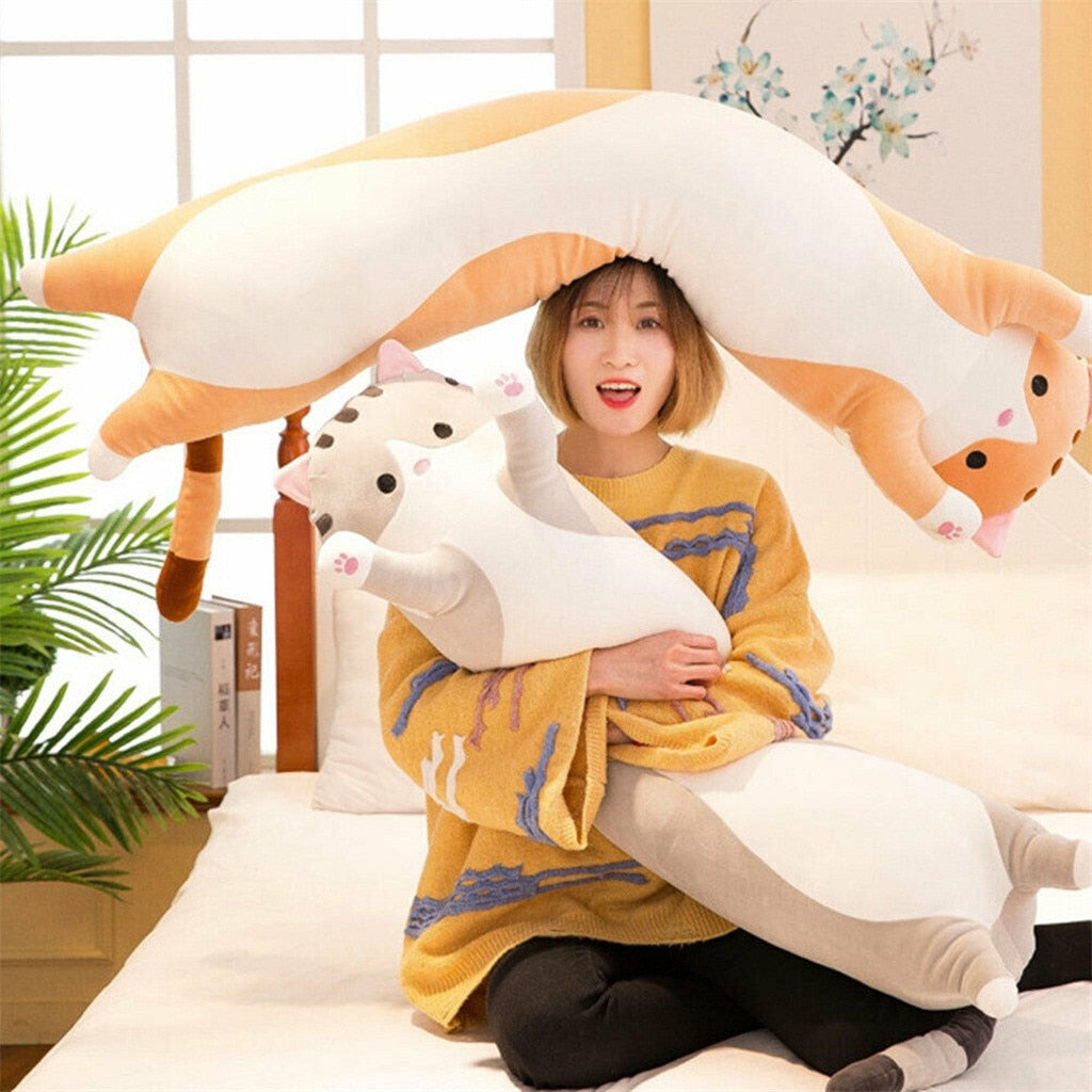 Plush Long Cat Body Pillow