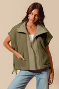 SO ME Over Sized Soft Sherpa Fur Sleeveless Vest Jacket