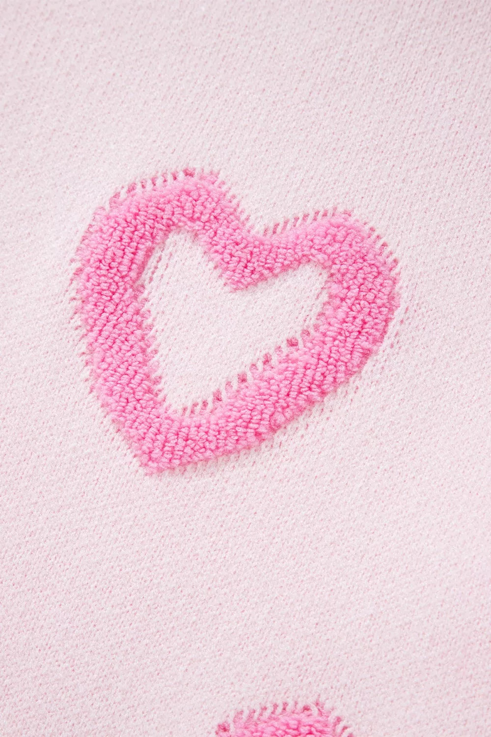 Heart Shape Bubble Sleeve Baggy Sweater