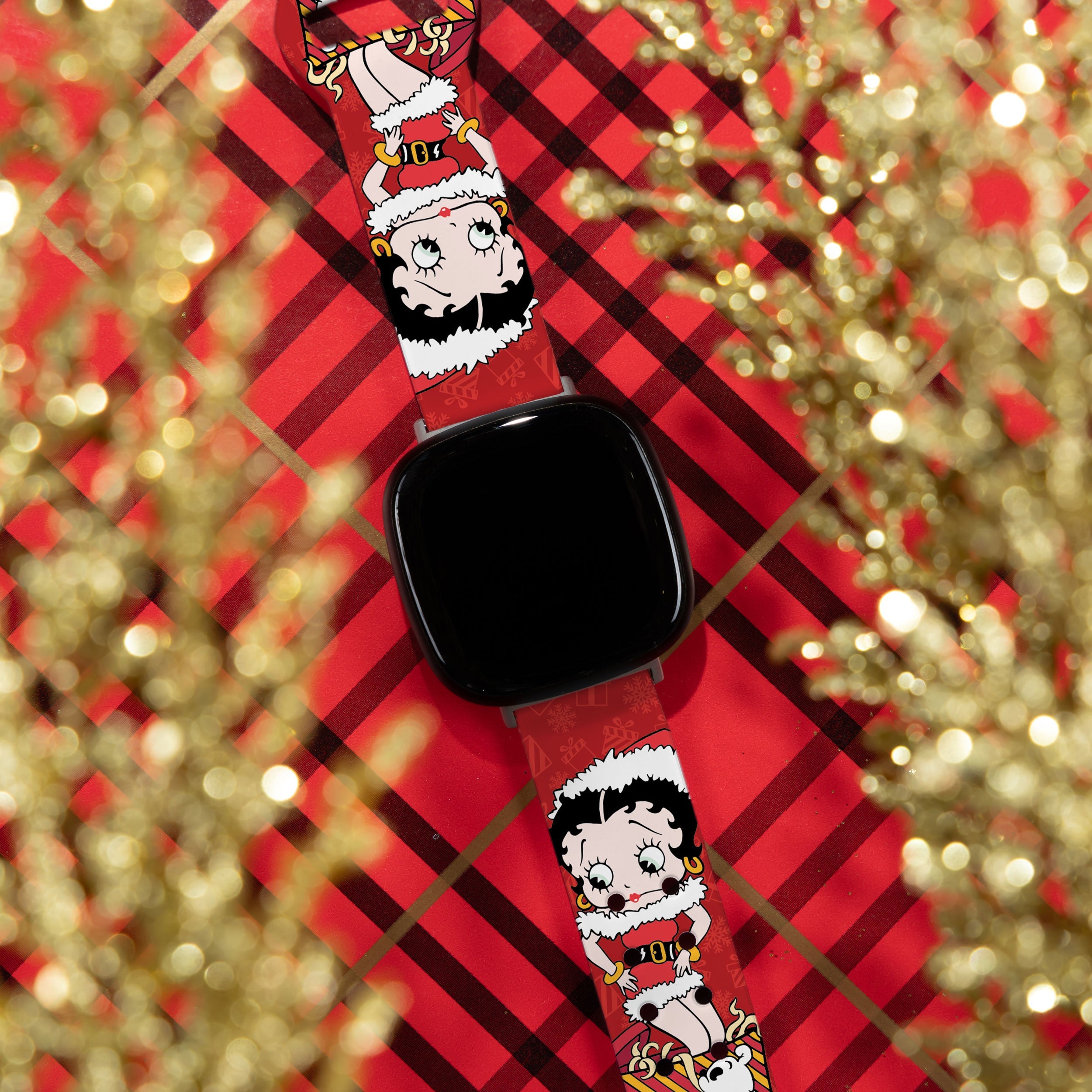Betty Boop Christmas HD Fitbit Versa 3 and Sense 1 Watch Band