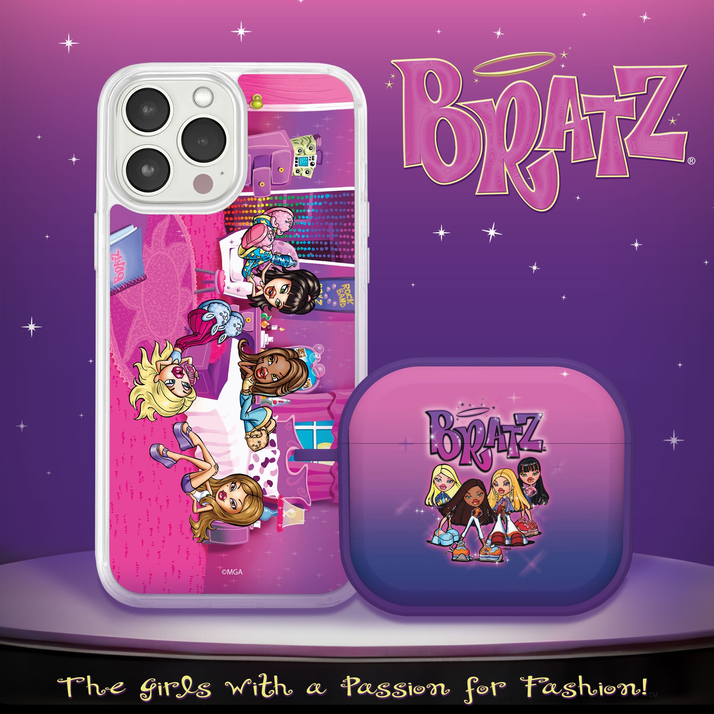 Bratz® Classic HD Apple iPhone 15 Mag-Safe Phone Case and AirPods Gen 3 Combo Package