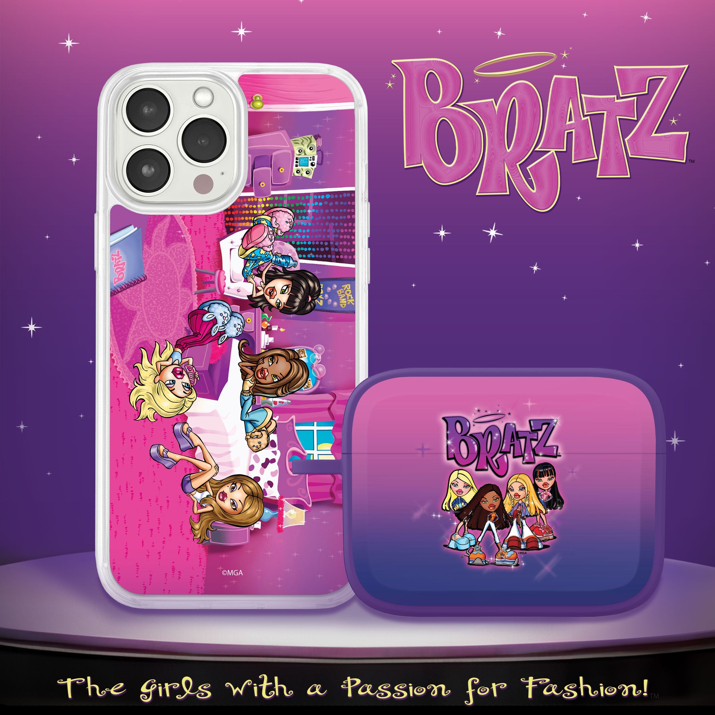Bratz® Classic HD Apple iPhone 12 Mag-Safe Phone Case and AirPods Pro Combo Package