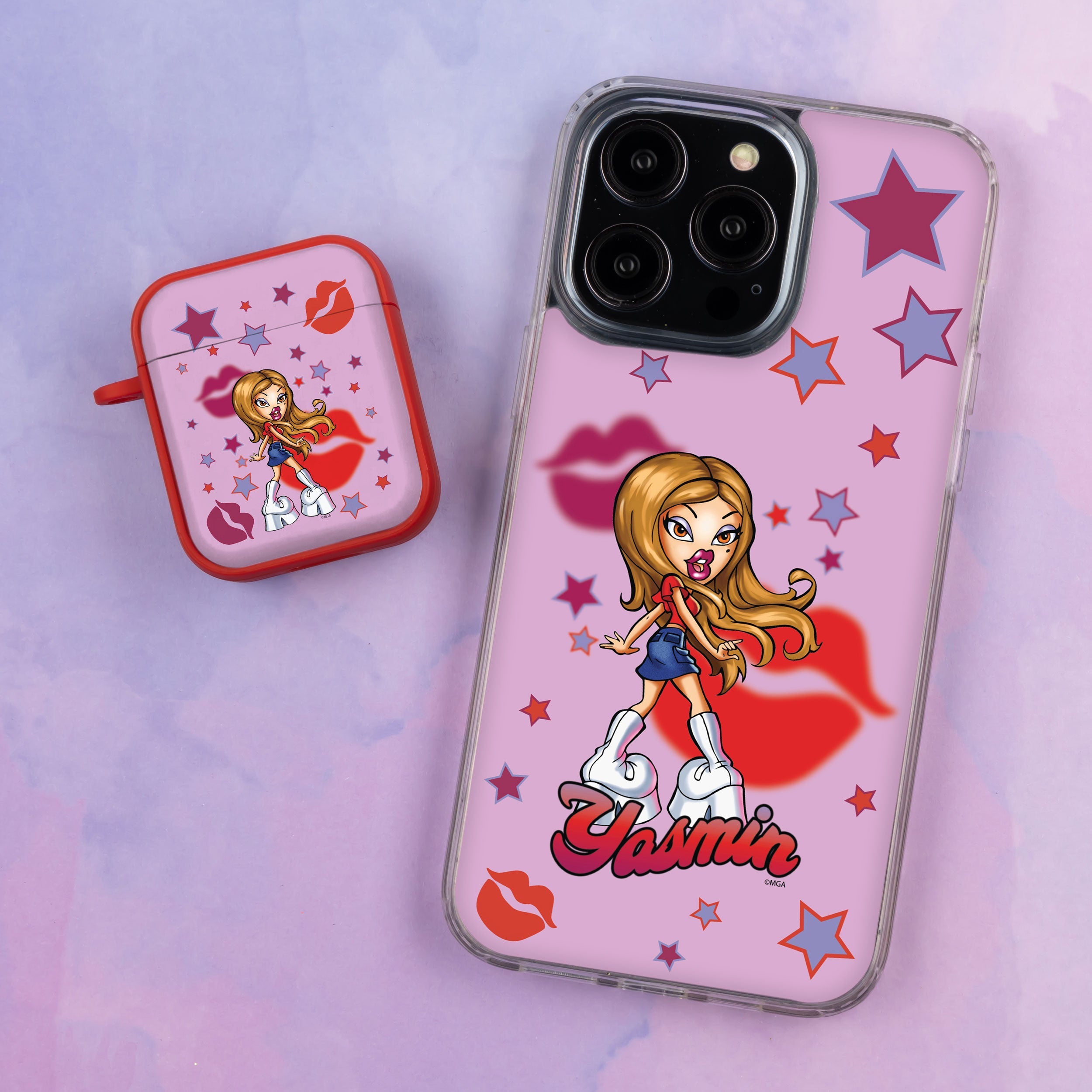 Bratz® Passion For Fashion HD Apple iPhone 14 Mag-Safe Phone Case and AirPods Gen 1 & 2 Combo Package