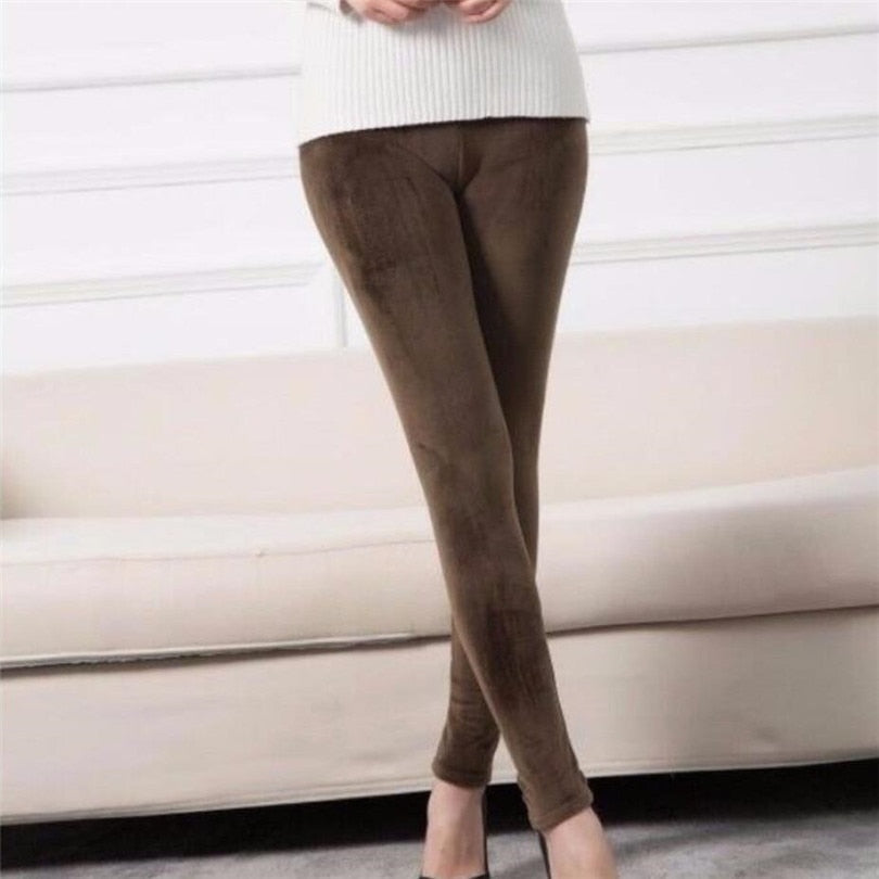 YSDNCHI Winter Velvet Leggings Women Pencil Pant