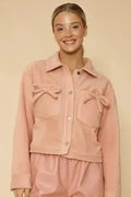 Fleece bow jacket