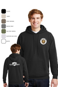 Unisex Hooded Crewneck Pocket Logo with Back Design