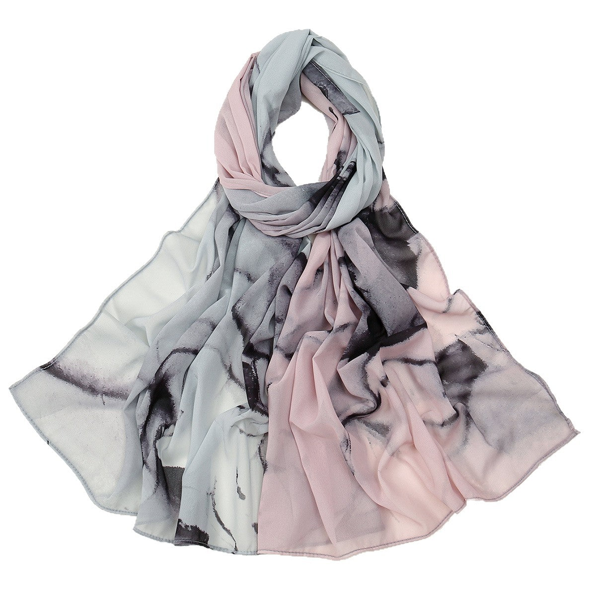 Printed Chiffon Long Scarf For Women Versatile And Fashionable For Outerwear