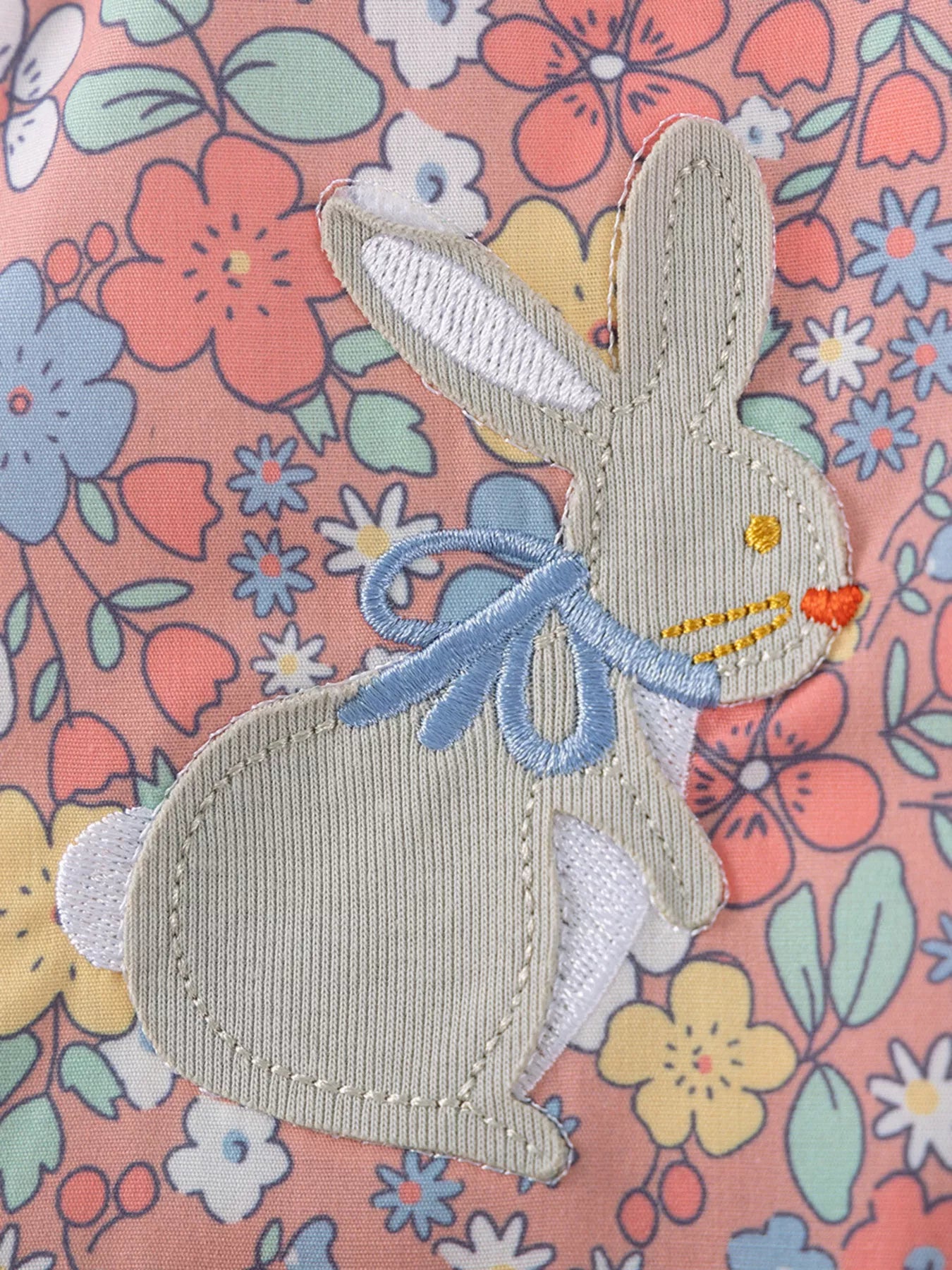 Children's Floral Bunny Print Top & Capri Leggings Set