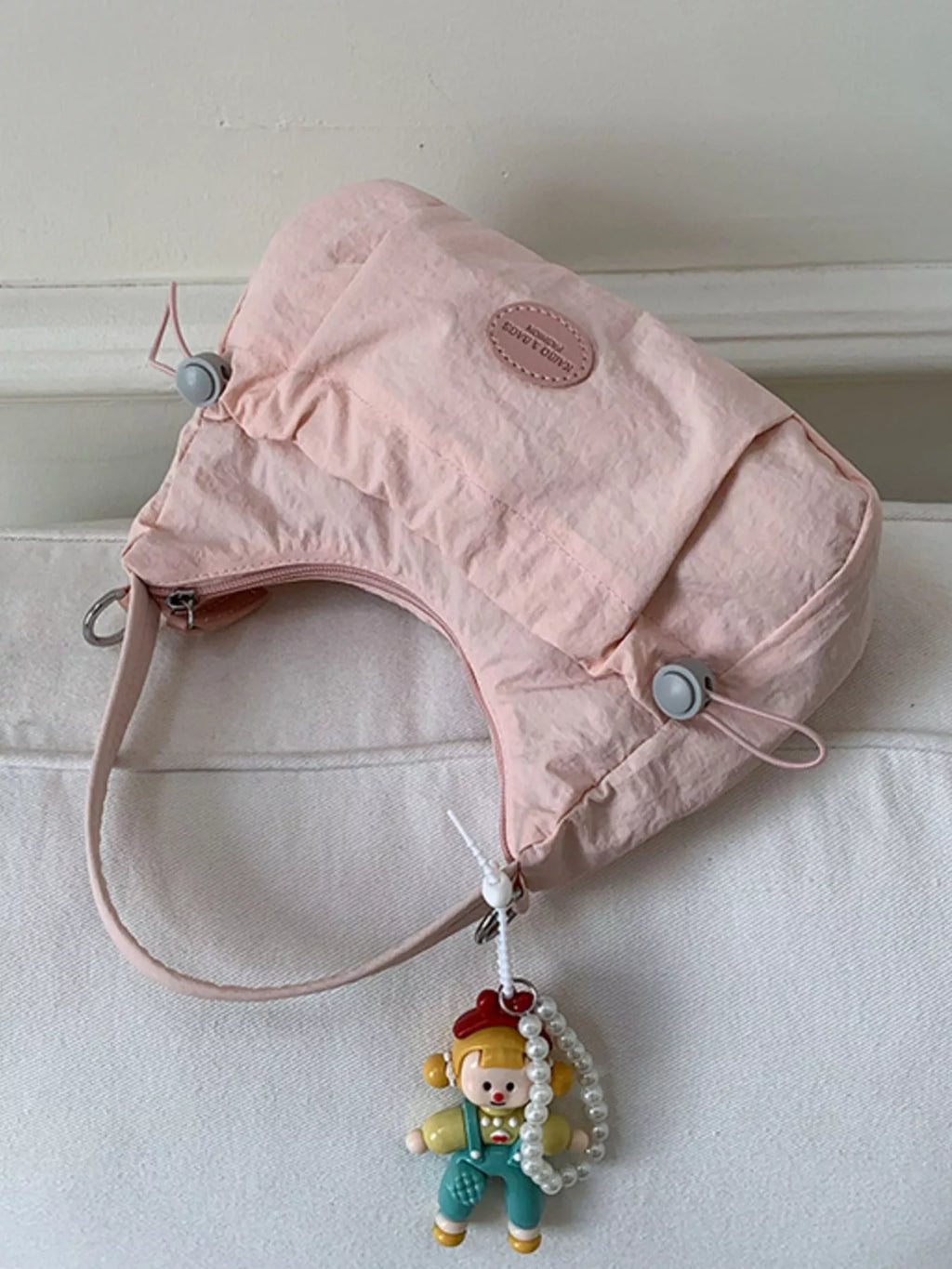 Drawstring Ruched Lightweight Crossbody Bag