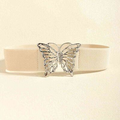 Butterfly Alloy Buckle Elastic Belt See size chart under “more details”