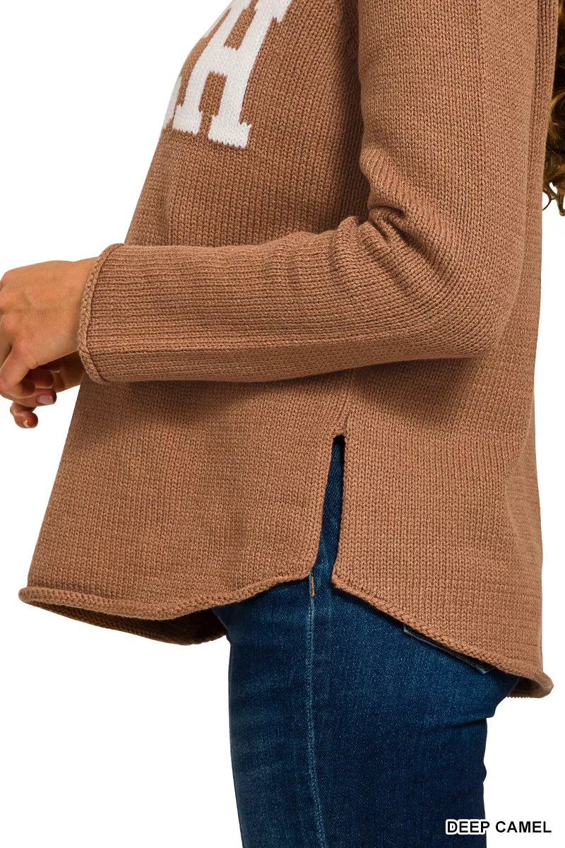 Zenana Beach V Neck Sweater
