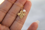 Four Way Cross with Pearl
