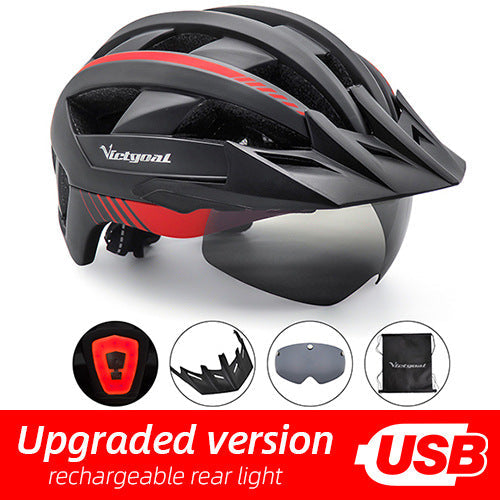 Driving helmet LED USB rechargeable bicycle helmet