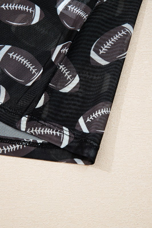 Maci Rugby Mesh Sheer Long Sleeve Top See size chart under “more details”
